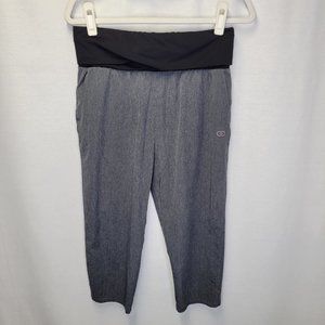 Calia By Carrie Underwood Women's Small Pants Gray Black Pull On Crop